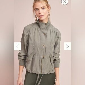 Marrakech‎ by Anthropologie Olive Green Draped Jacket size Small